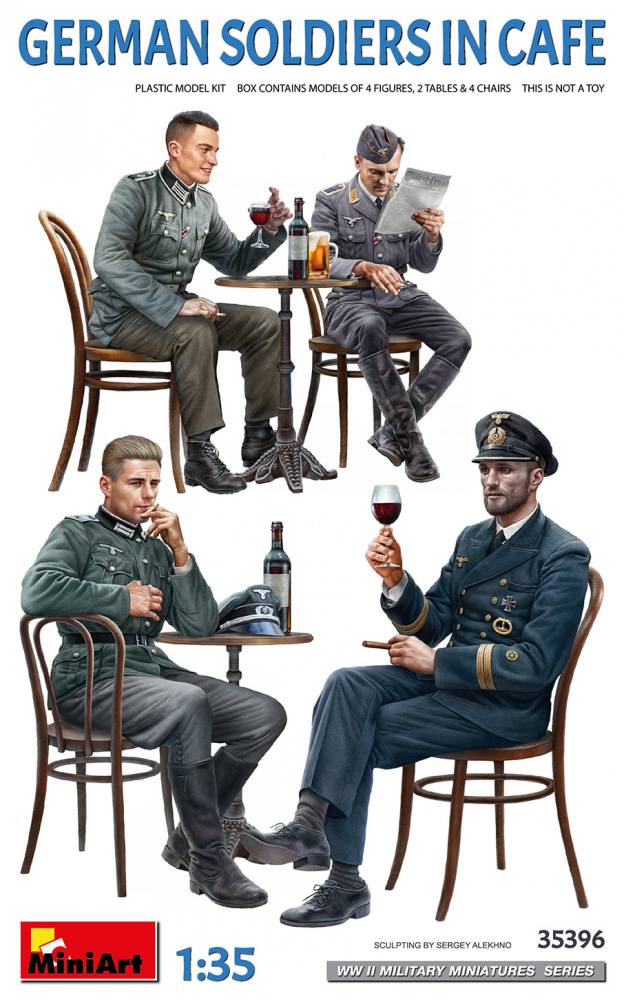 MINIART 35396 GERMAN SOLDIERS IN CAFE Military Model Kits