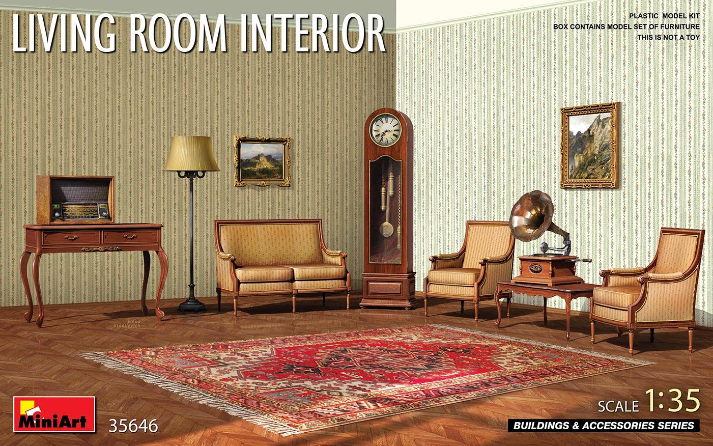 MINIART 35646 LIVING ROOM INTERIOR Scenery
