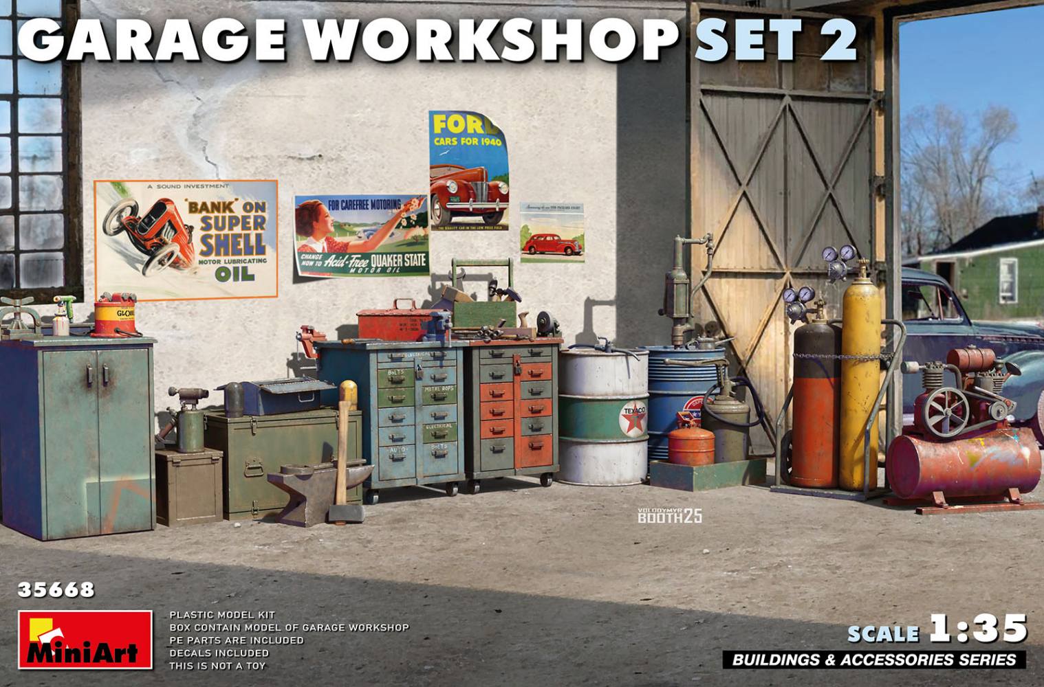 MINIART 35668 GARAGE WORKSHOP SET 2 Military Model Kits