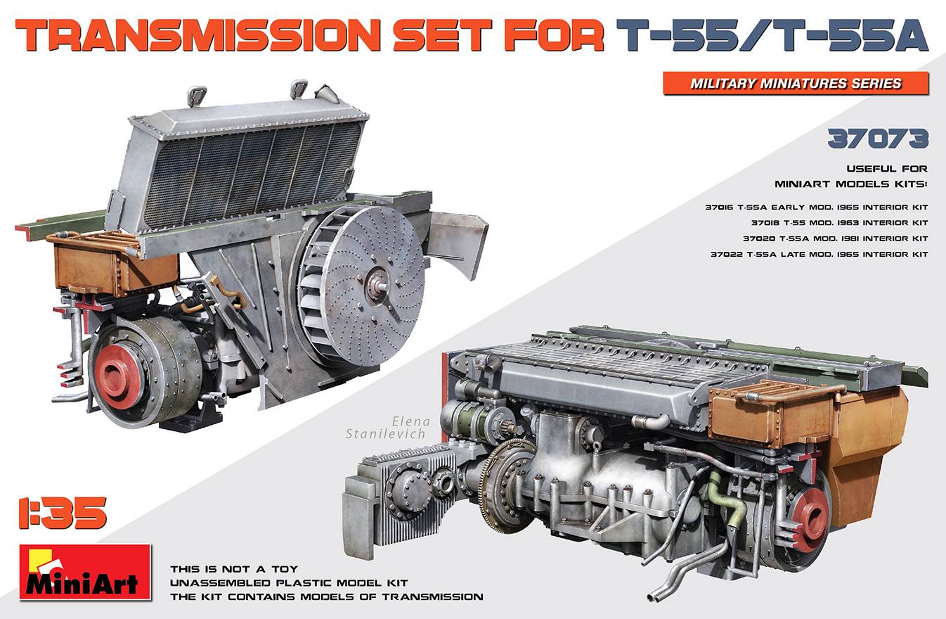 MINIART 37073 TRANSMISSION SET FOR T-55/ T-55A Military Model Kits