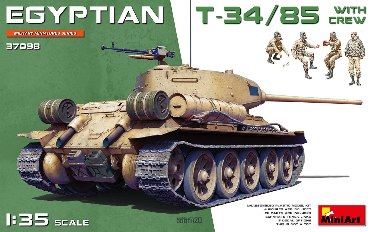 MINIART 37098 EGYPTIAN T-34/85 WITH CREW Military Model Kits