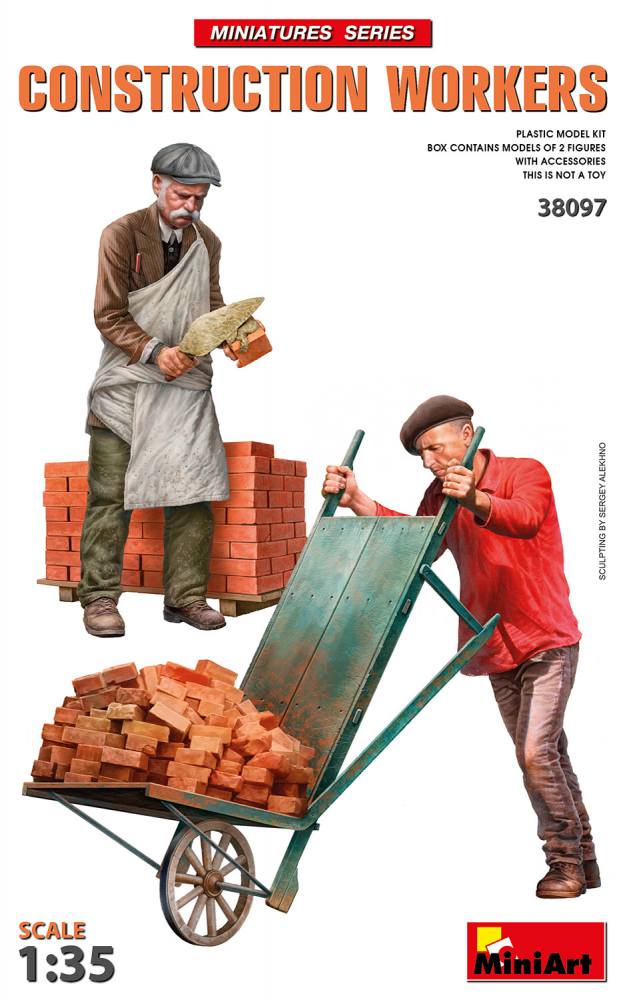 MINIART 38097 CONSTRUCTION WORKERS Model Figures