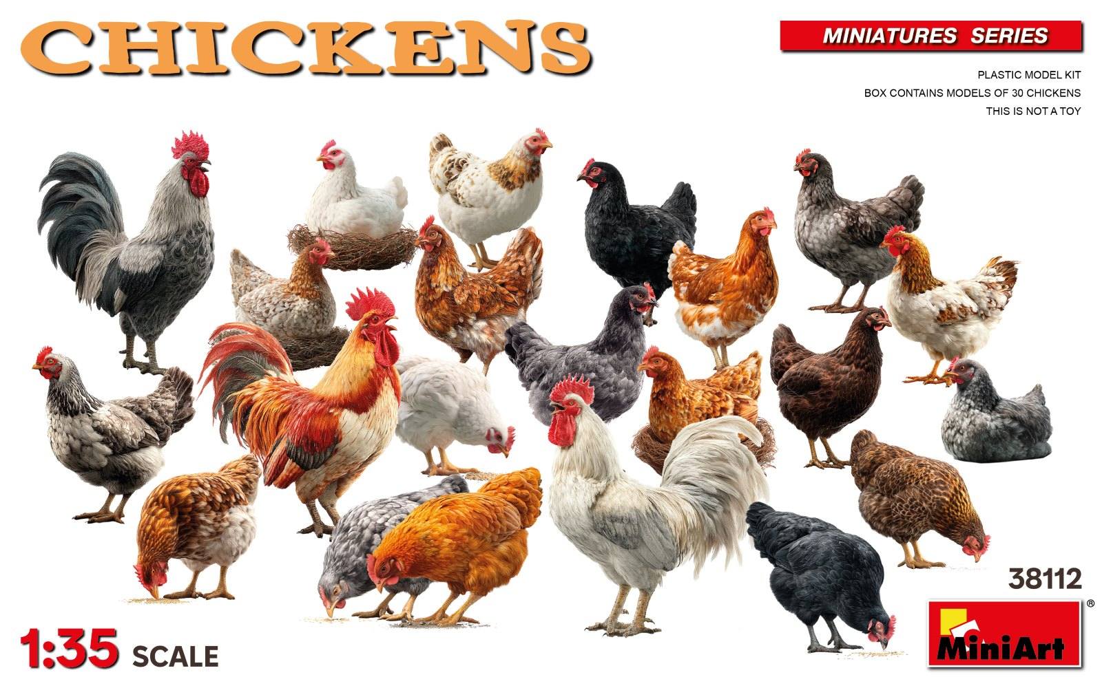 MINIART 38112 CHICKENS Model Figures