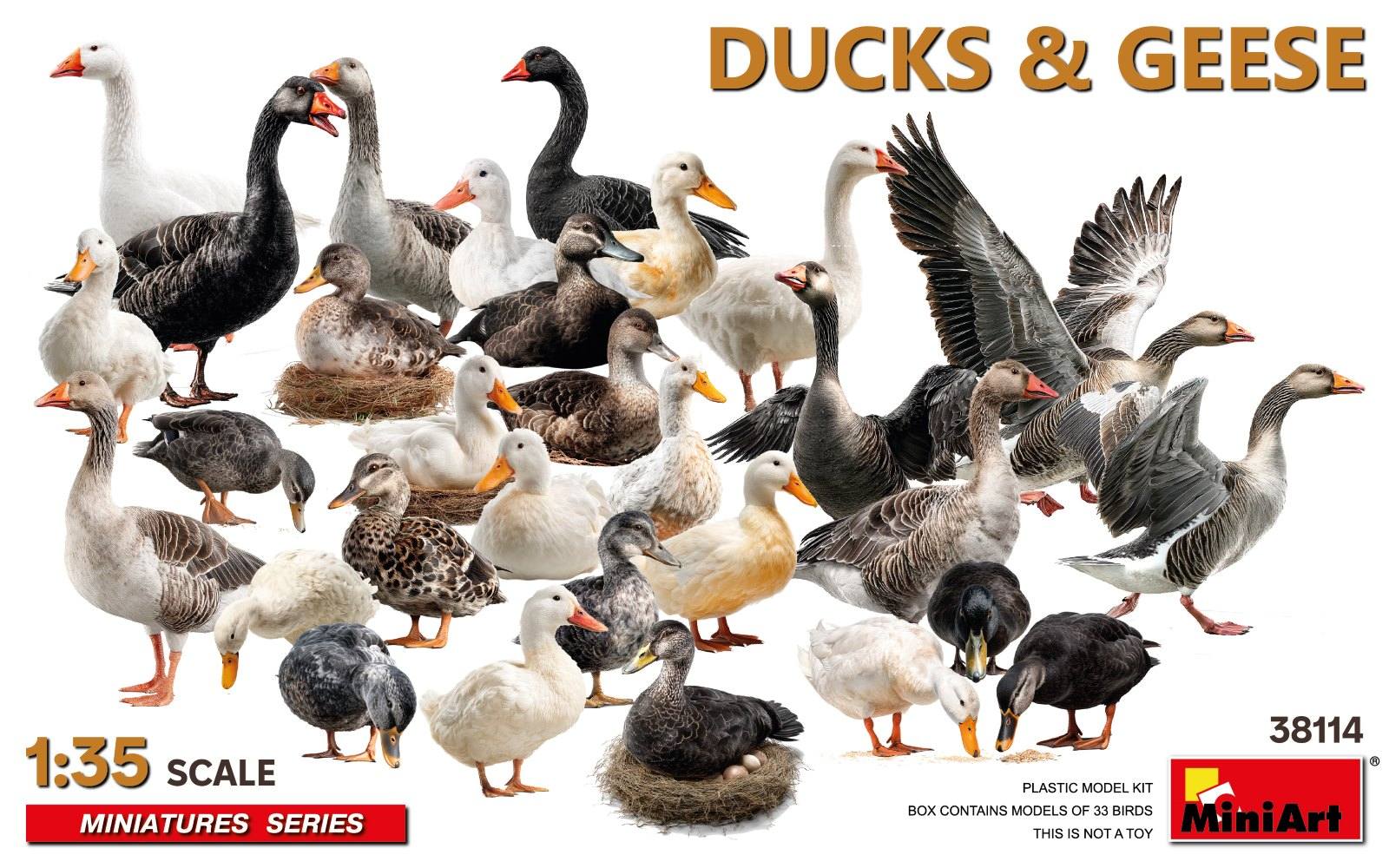 MINIART 38114 DUCKS AND GEESE Model Figures