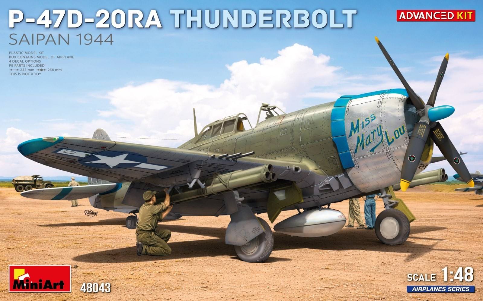 MINIART 48043 P-47D-20RA THUNDERBOLT SAIPAN 1944 Aircraft Model Kits