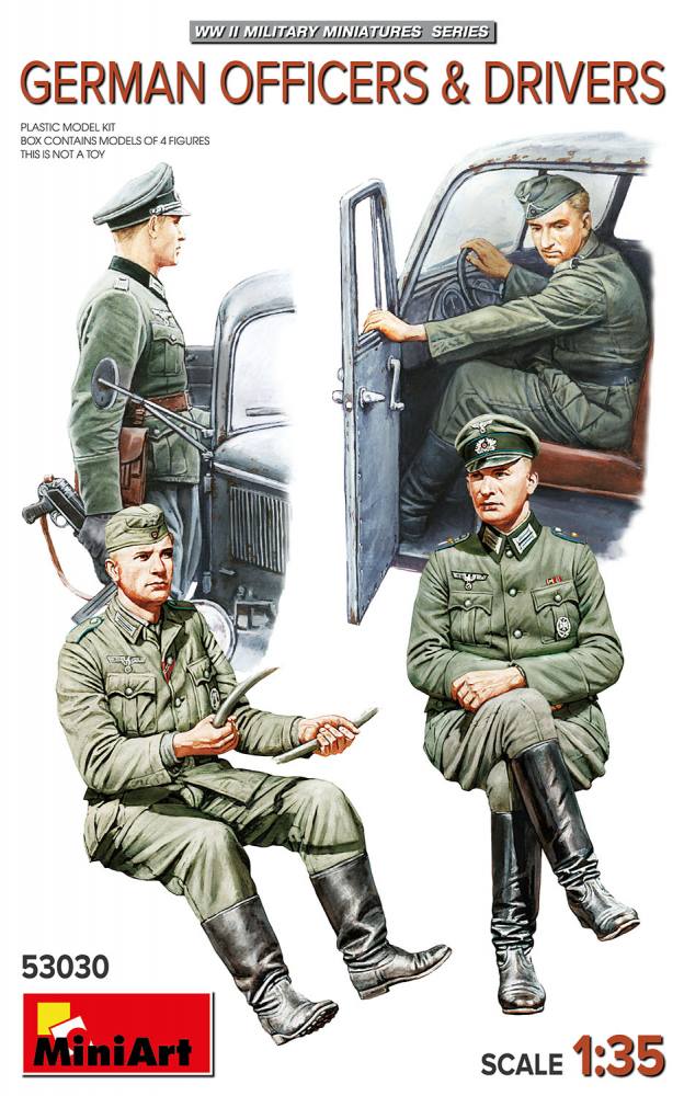 MINIART 53030 GERMAN OFFICERS AND DRIVERS Military Model Kits