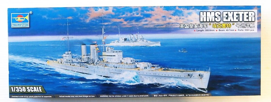 Trumpeter 05350 1//350 Scale HMS Exeter Heavy Cruiser Military Assembly Model Kit