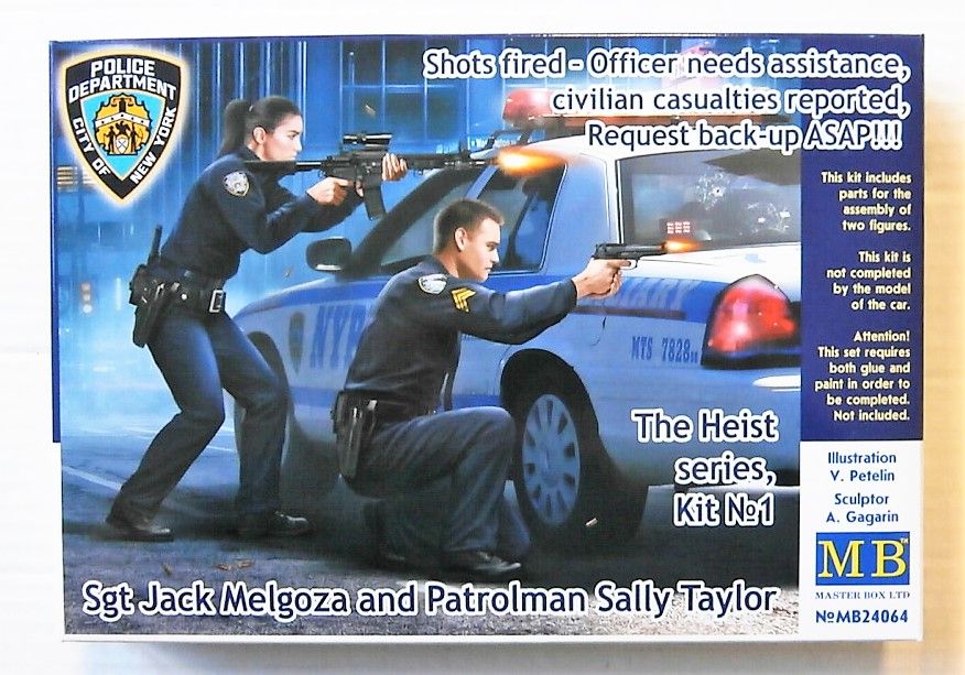 MASTER BOX 24064 1/24 THE HEIST SERIES KIT №1 SHOTS FIRED Jack Melgoza and Sally 