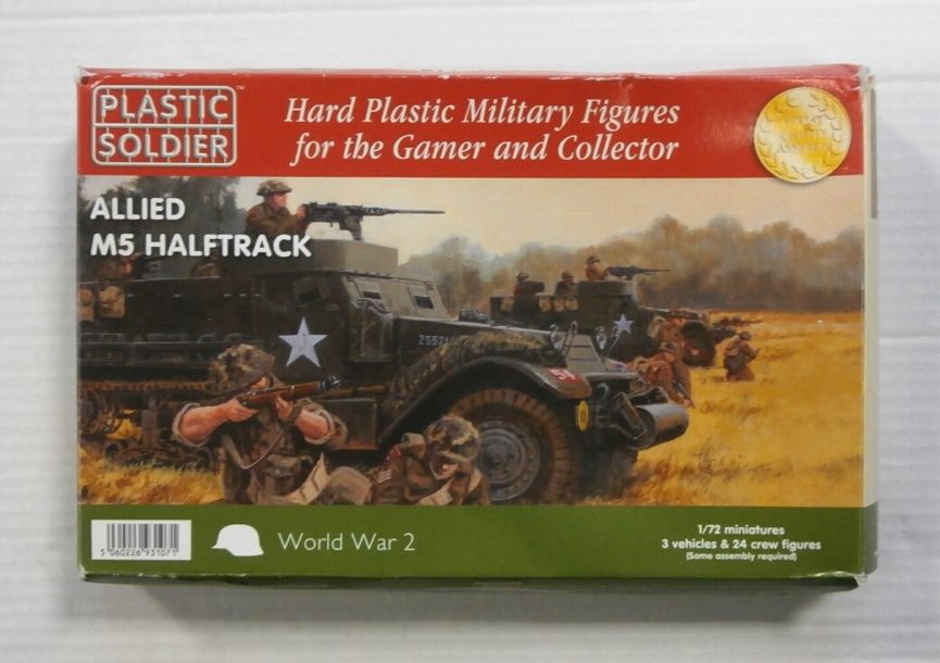 3 PSO7221 PLASTIC SOLDIER  1/72 WWII Allied M5 Halftrack