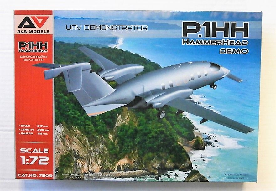 A&A Models 7209 P.1HH Hammerhead Demo UAV Demonstrator plastic model kit 1/72