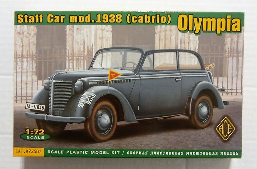 Staff Car mod.1938 Olympia 1/72 Scale Plastic Model Kit ACE 72507 cabrio