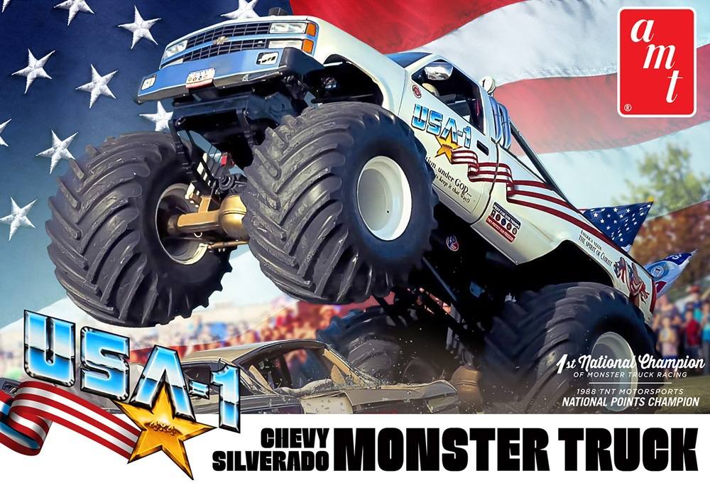 AMT 1252M USA-1 CHEVY SILVERADO MONSTER TRUCK SPECIAL OFFER PRICE Cars, Motorbikes & Trucks Model kits