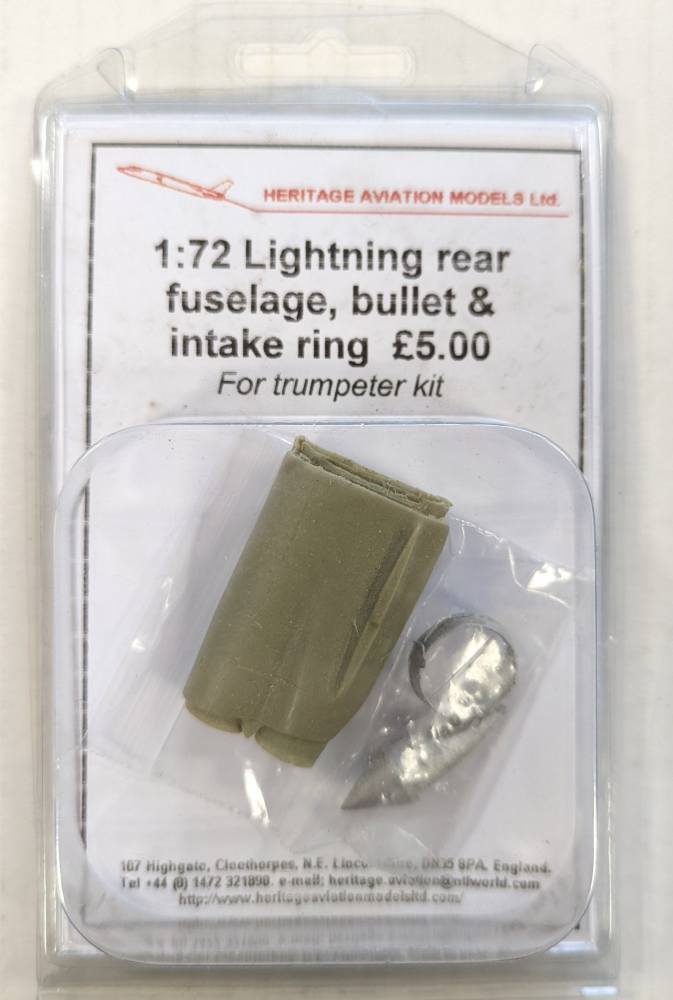 HERITAGE AVIATION MODELS LIGHTNING REAR FUSELAGE BULLET INTAKE RING FOR TRUMPETER KIT Conversion Sets