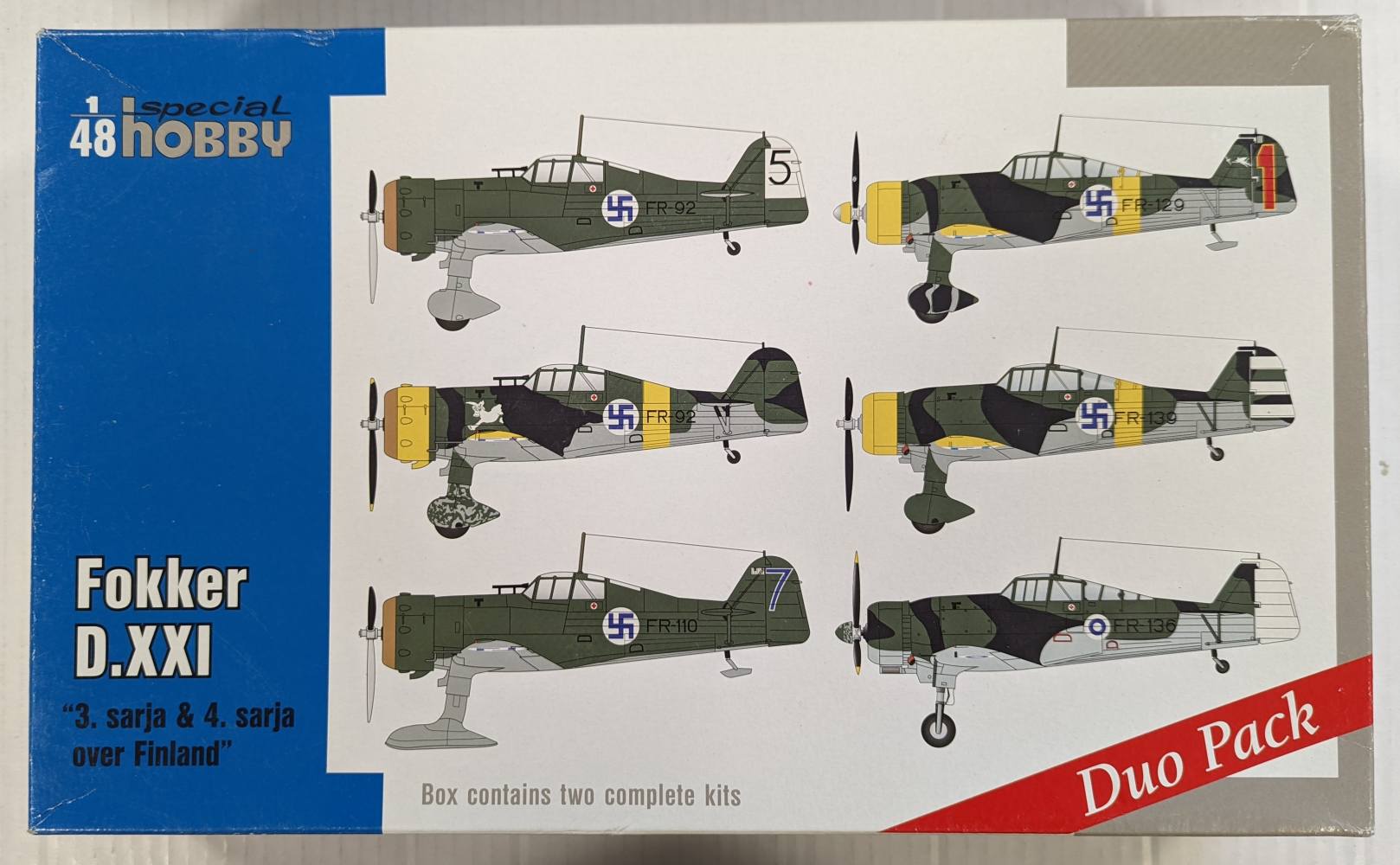 SPECIAL HOBBY 48124 FOKKER D.XXI DUO PACK Aircraft Model Kits