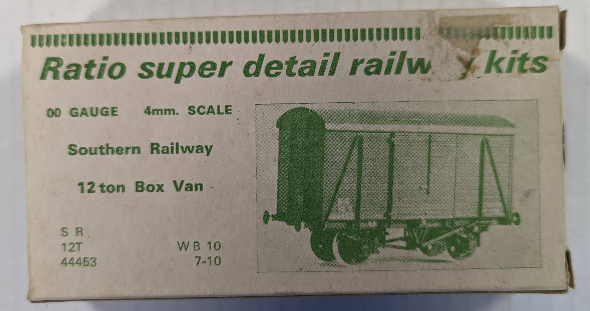 RATIO  5091 SOUTHERN RAILWAY 12TON BOX VAN  Railway Models Kits