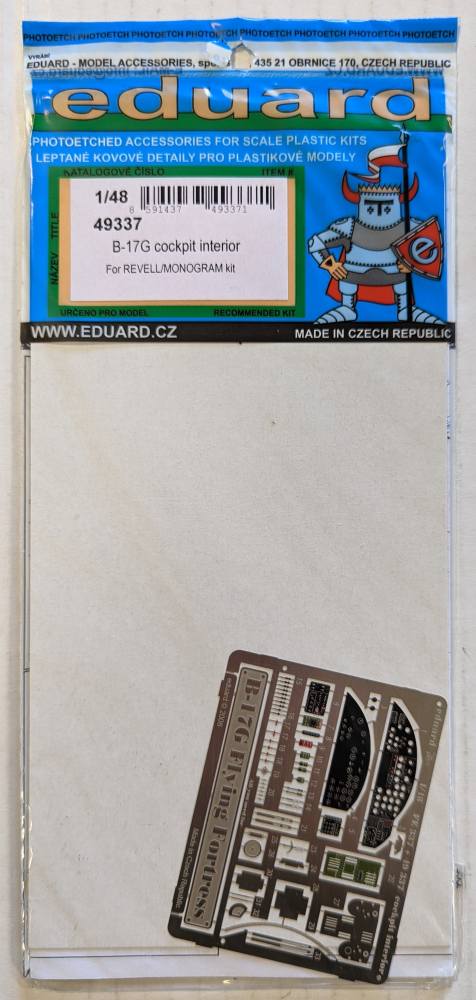 EDUARD 49337 B-17G COCKPIT INTERIOR FOR REVELL/MONOGRAM KIT Conversion Sets