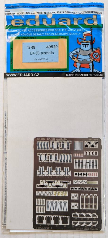 EDUARD 49520 EA-6B SEATBELTS FOR KINETIC Conversion Sets