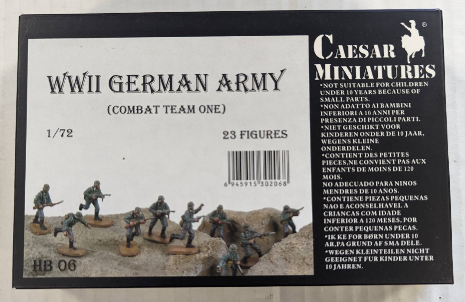 CAESAR MINATURES HB06 WWII GERMAN ARMY COMBAT TEAM ONE Model Figures