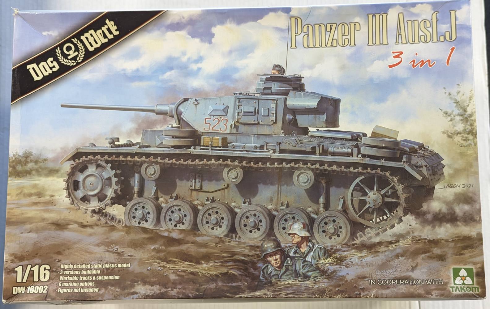 DAS WERK 16002 PANZER III AUSF.J GERMAN WW2 MEDIUM TANK UK SALE ONLY Military Model Kits