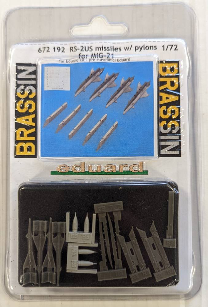 EDUARD 672192 RS-2US MISSILES W/PYLONS FOR MIG-21 Conversion Sets