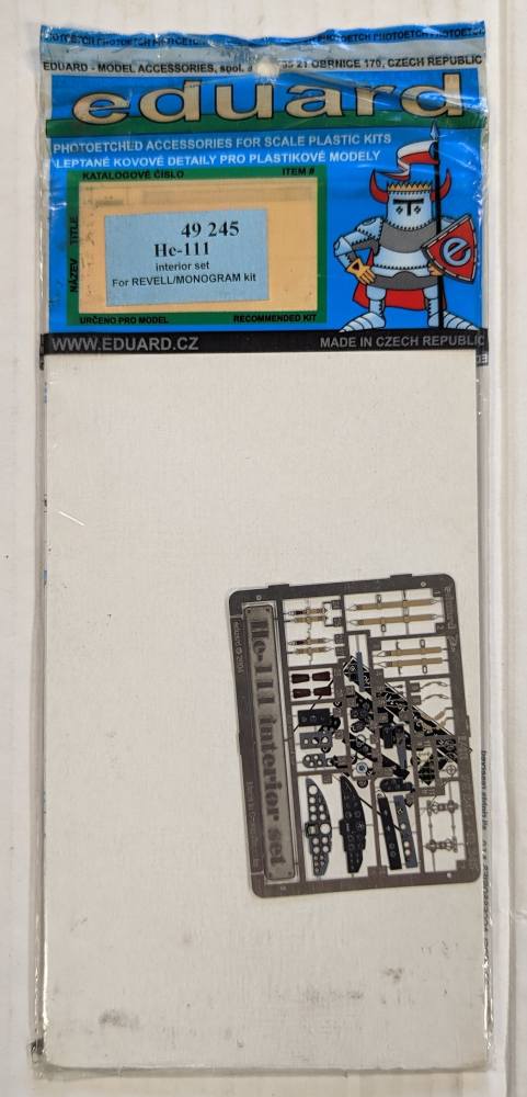 EDUARD 49245 HE-111 INTERIOR SET FOR REVELL/MONOGRAM Conversion Sets