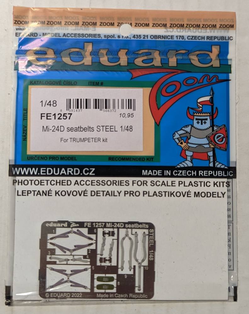EDUARD FE1257 MI-24D SEATBELTS Conversion Sets