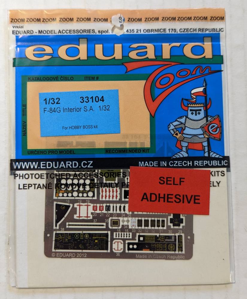 EDUARD 33104 F-84G INTERIOR S.A. FOR HOBBY BOSS KIT Conversion Sets
