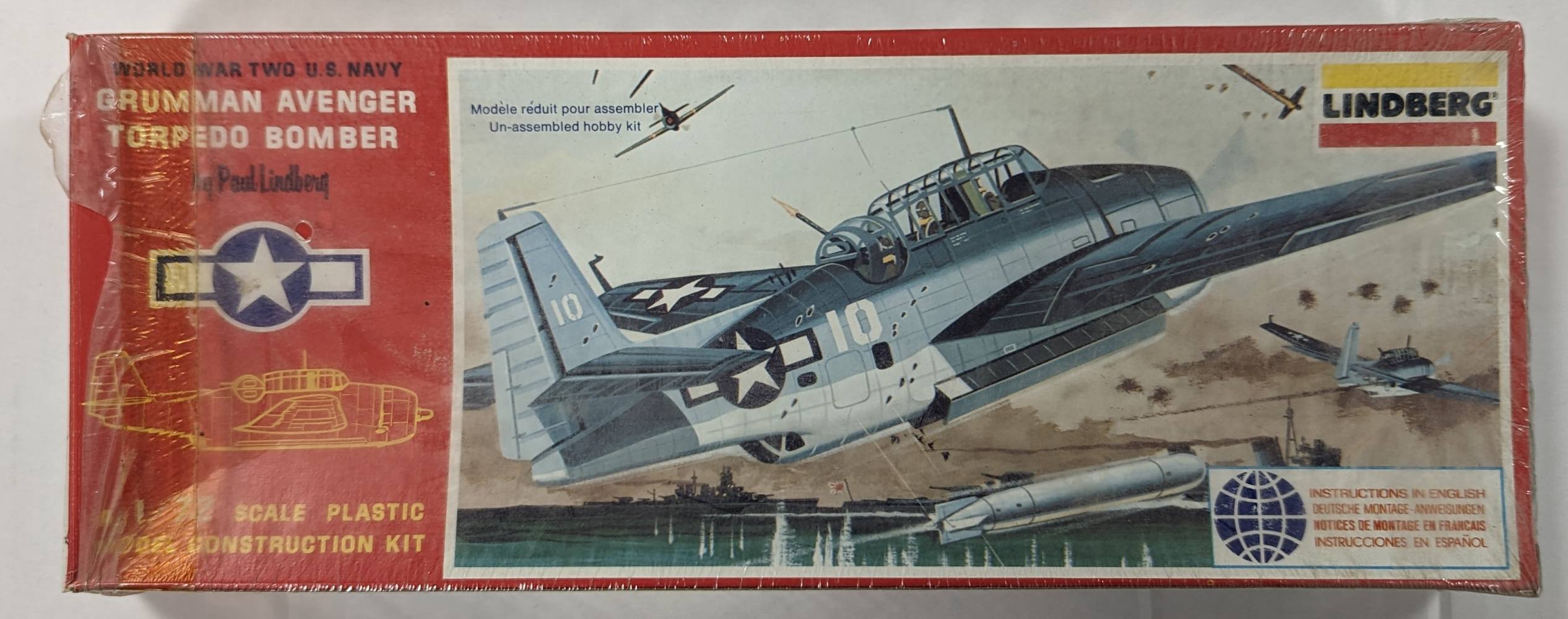 LINDBERG 480 GRUMMAN AVENGER TORPEDO BOMBER Aircraft Model Kits