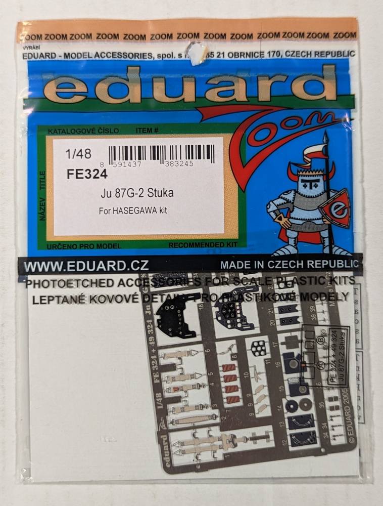 EDUARD FE324 JU 87G-2 STUKA FOR HASEGAWA KIT Conversion Sets