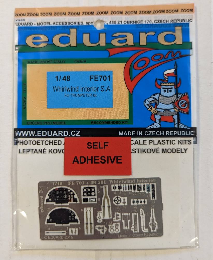 EDUARD FE701 WHIRLWIND INTERIOR S.A. FOR TRUMPETER KIT Conversion Sets