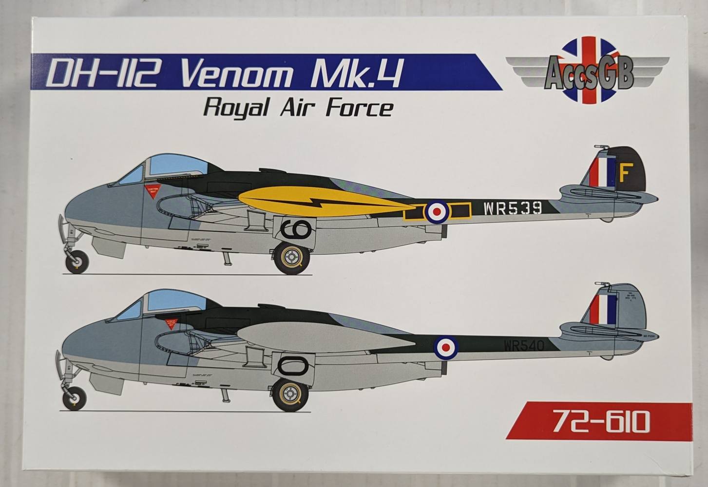 ACCSGB 72610 DH-112 VENOM MK.4 ROYAL AIR FORCE Aircraft Model Kits
