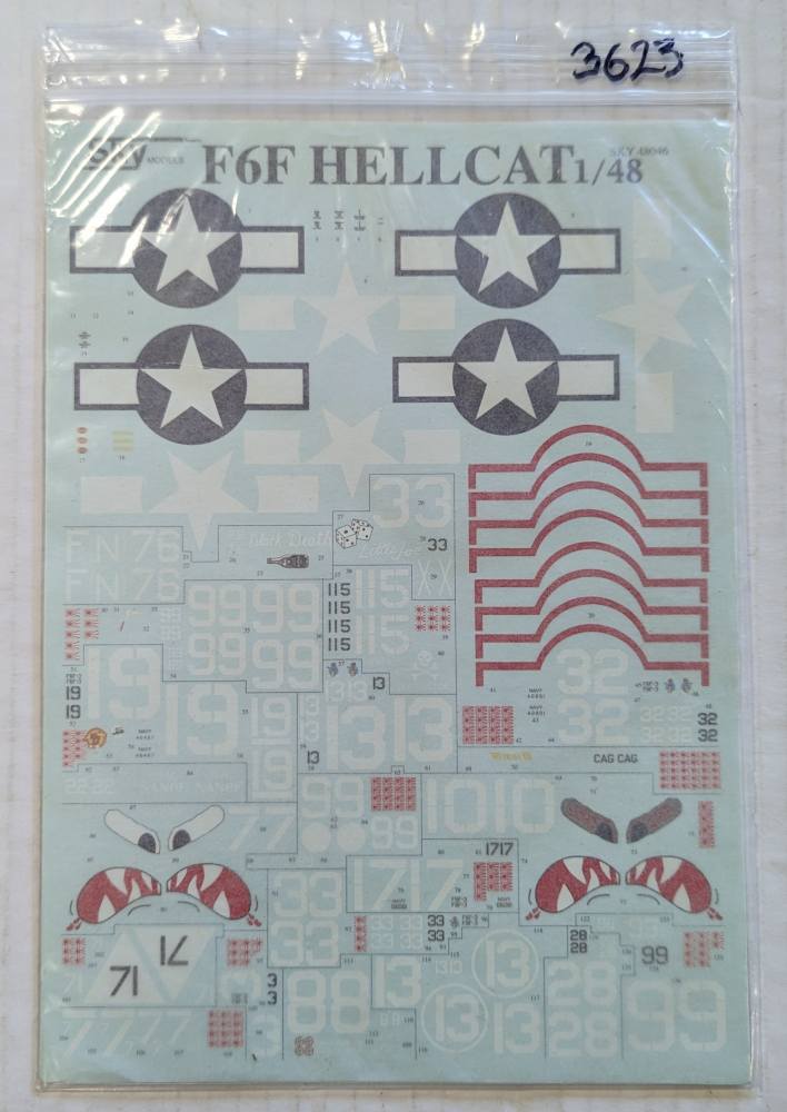 SKY MODELS 3623. F6F HELLCAT Discount Decals