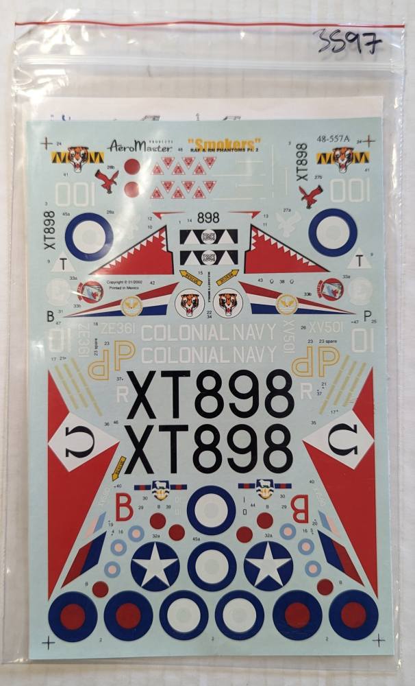 AEROMASTER 3597. 48557 SMOKERS RAF AND RN PHANTOMS PT.1 Discount Decals