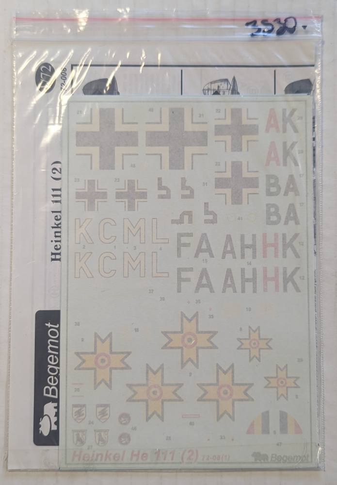 DISCOUNT DECALS 3530. BEGEMOT 72008 HEINKEL 111 2 Discount Decals