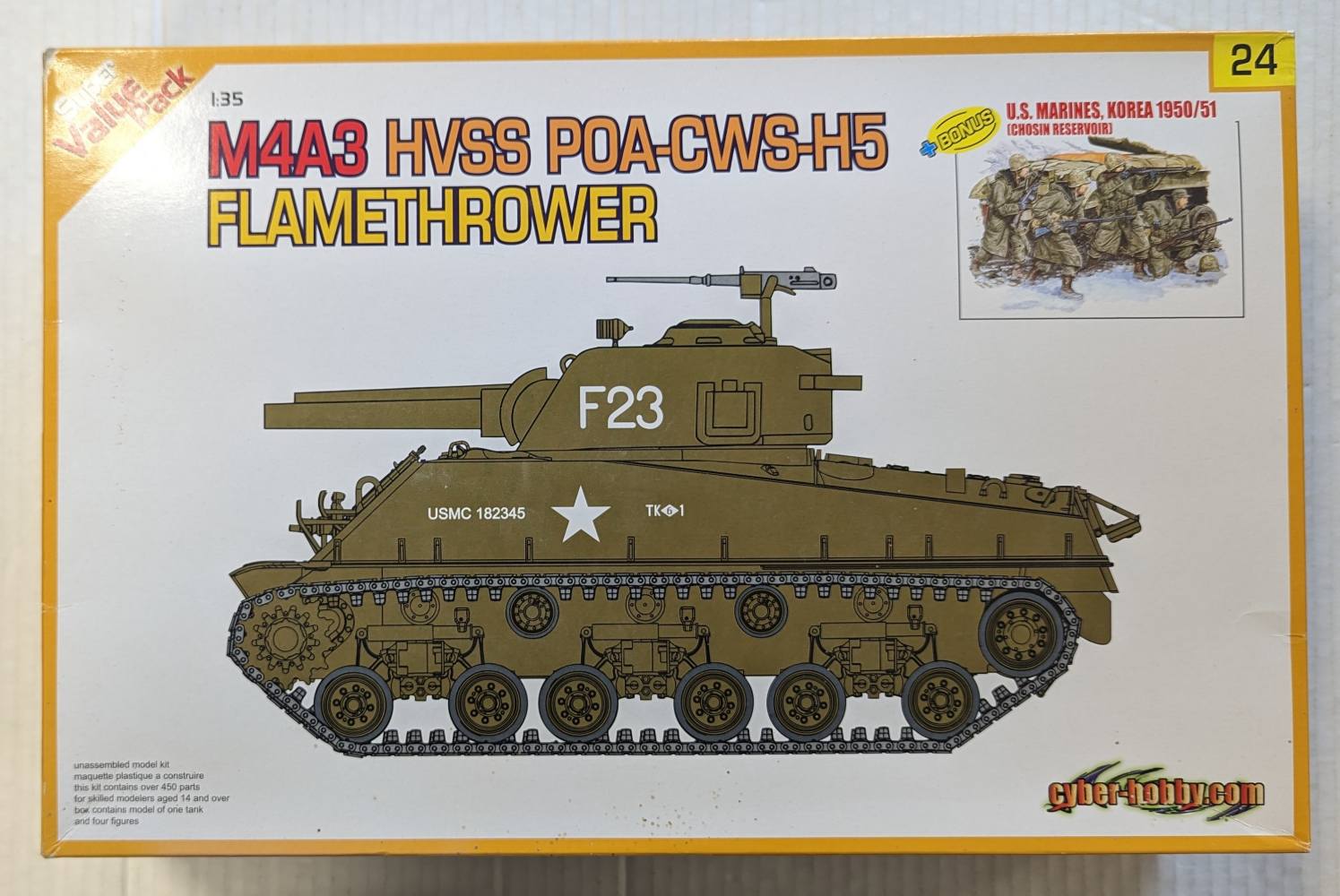 Dragon 63149 - 1:72 M4A3 HVSS POA-CWS-H5 Lance-Flammes Corée - Neuf