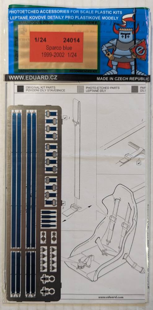 EDUARD 24014 SPARCO BLUE 1999-2002 Cars, Motorbikes & Trucks Model kits