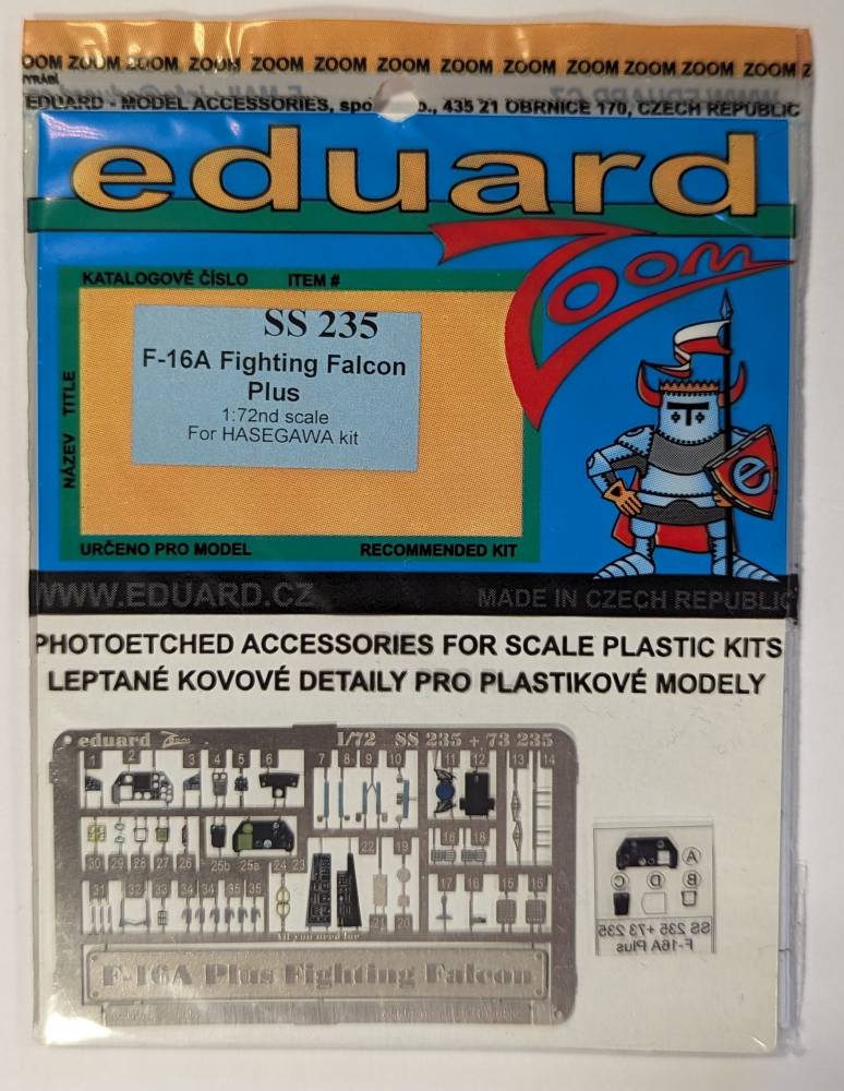 EDUARD SS235 F-16A FIGHTING FALCON PLUS For Hasegawa Kit Conversion Sets