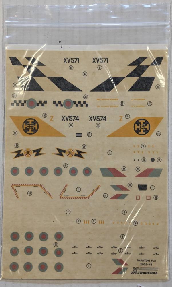DISCOUNT DECALS 3794. X002-48 RAF PHANTOM FG 1 GREY SCHEMES. 43 AND 111 SQNS Discount Decals
