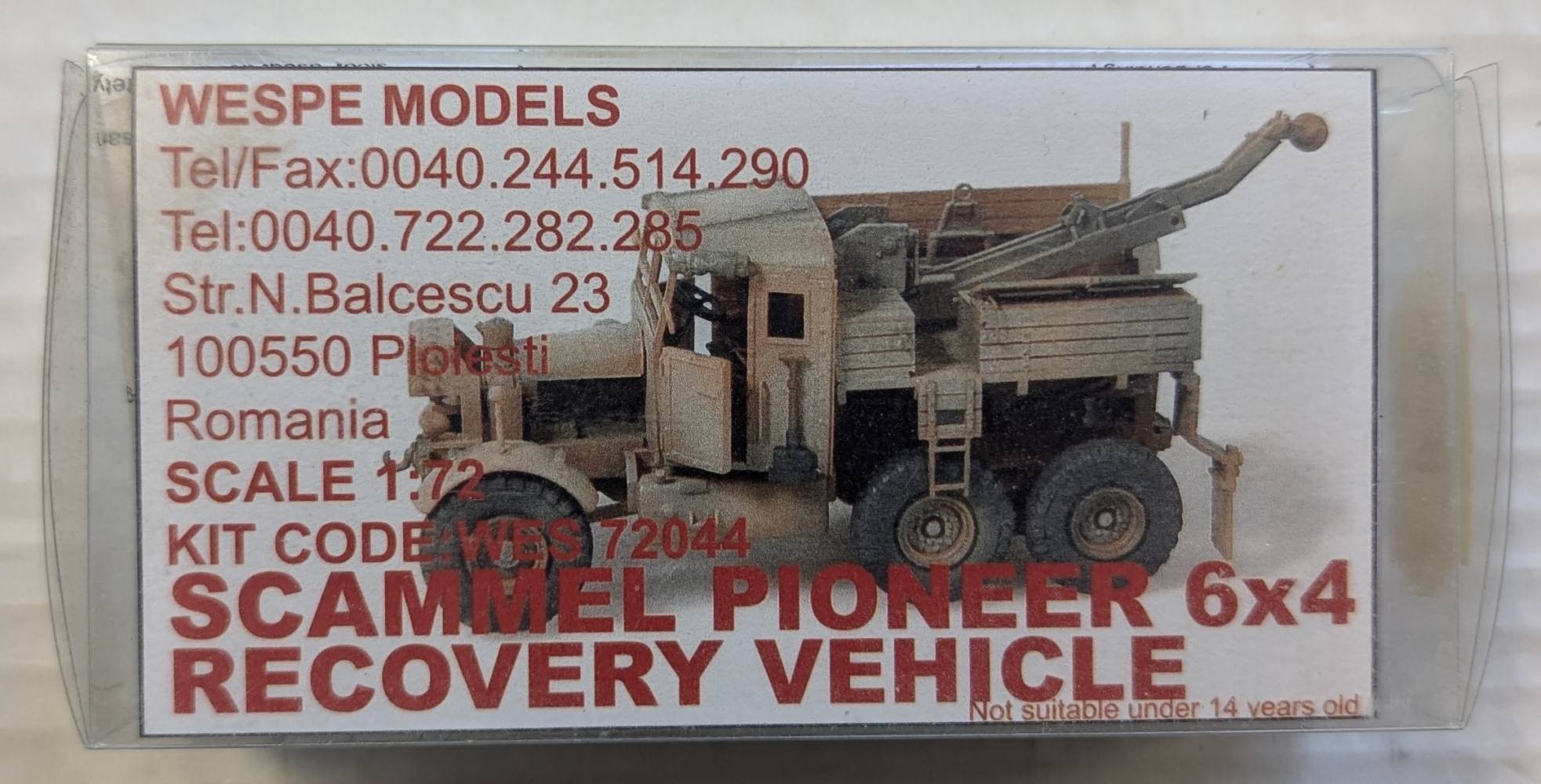 WESPE MODELS 72044 SCAMMELL PIONEER 6X4 Military Model Kits