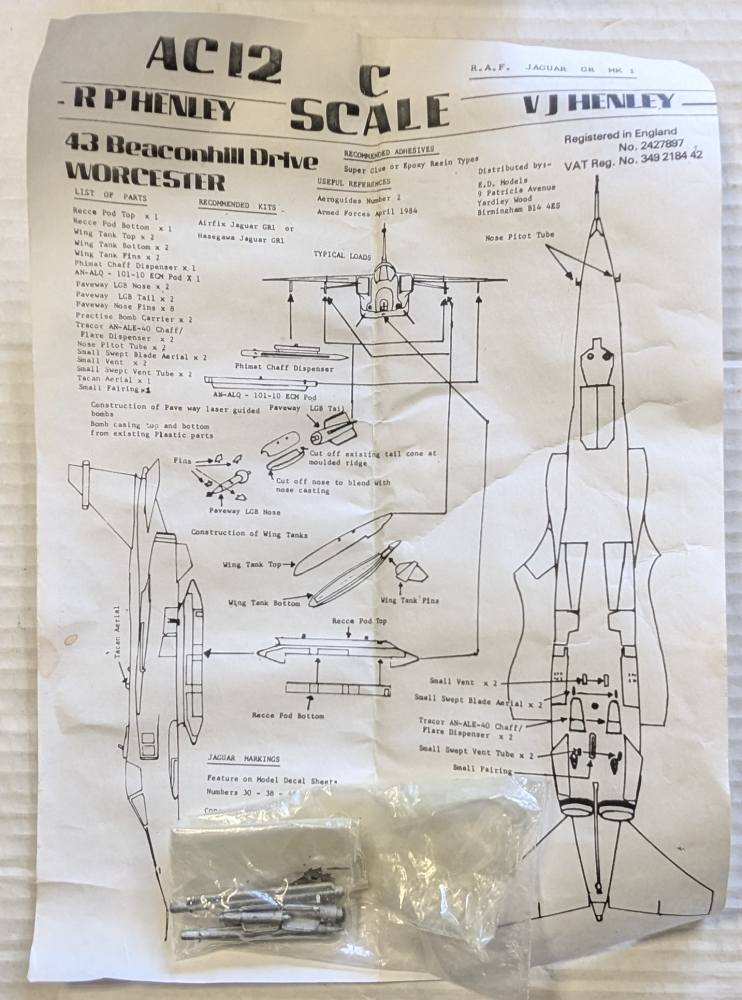 C SCALE AC12 RAF JAGUAR GR MK I conversion Conversion Sets