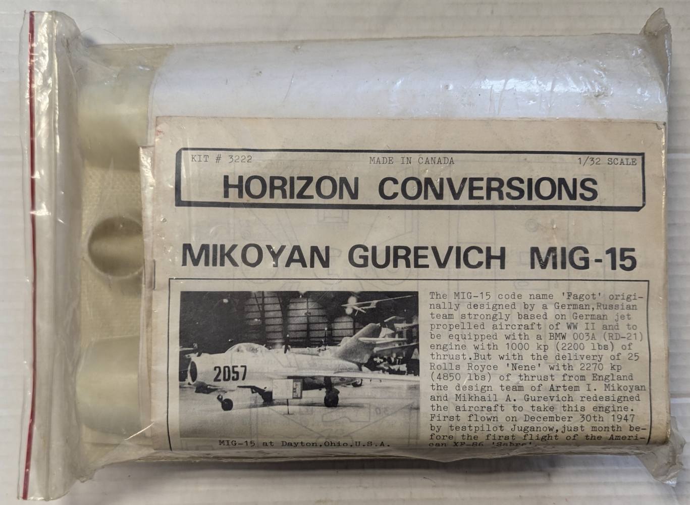 HORIZON 3222 MIKOYAN GUREVICH MIG-15 conversion Conversion Sets