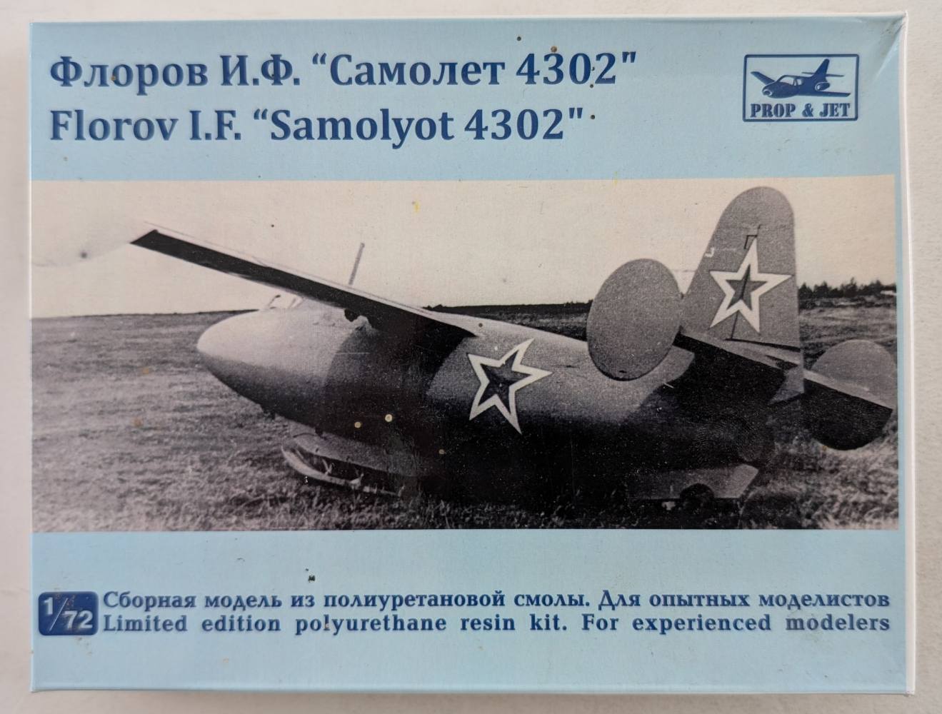 PROP & JET 72219 FLOROV I.F. SAMOLYOT 4302 Aircraft Model Kits