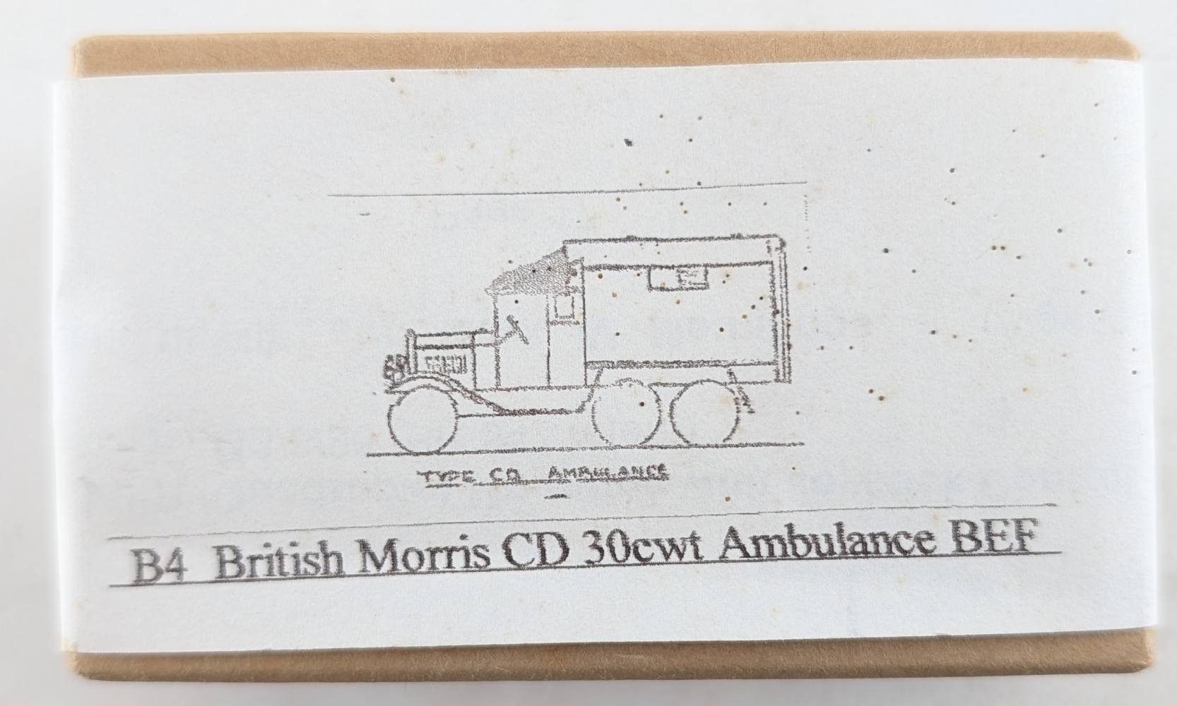 BK MODELCRAFT B4 BRITISH MORRIES CF 30CWT AMBULANCE Aircraft Model Kits