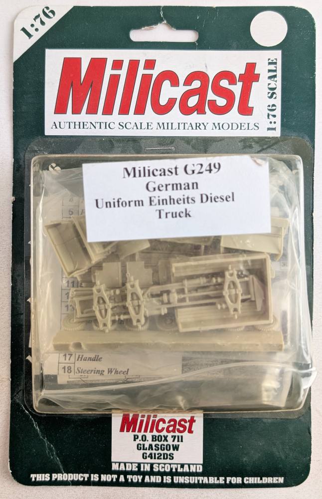 MILICAST G249 GERMAN UNIFORM EINHEITS DIESEL TRUCK Military Model Kits