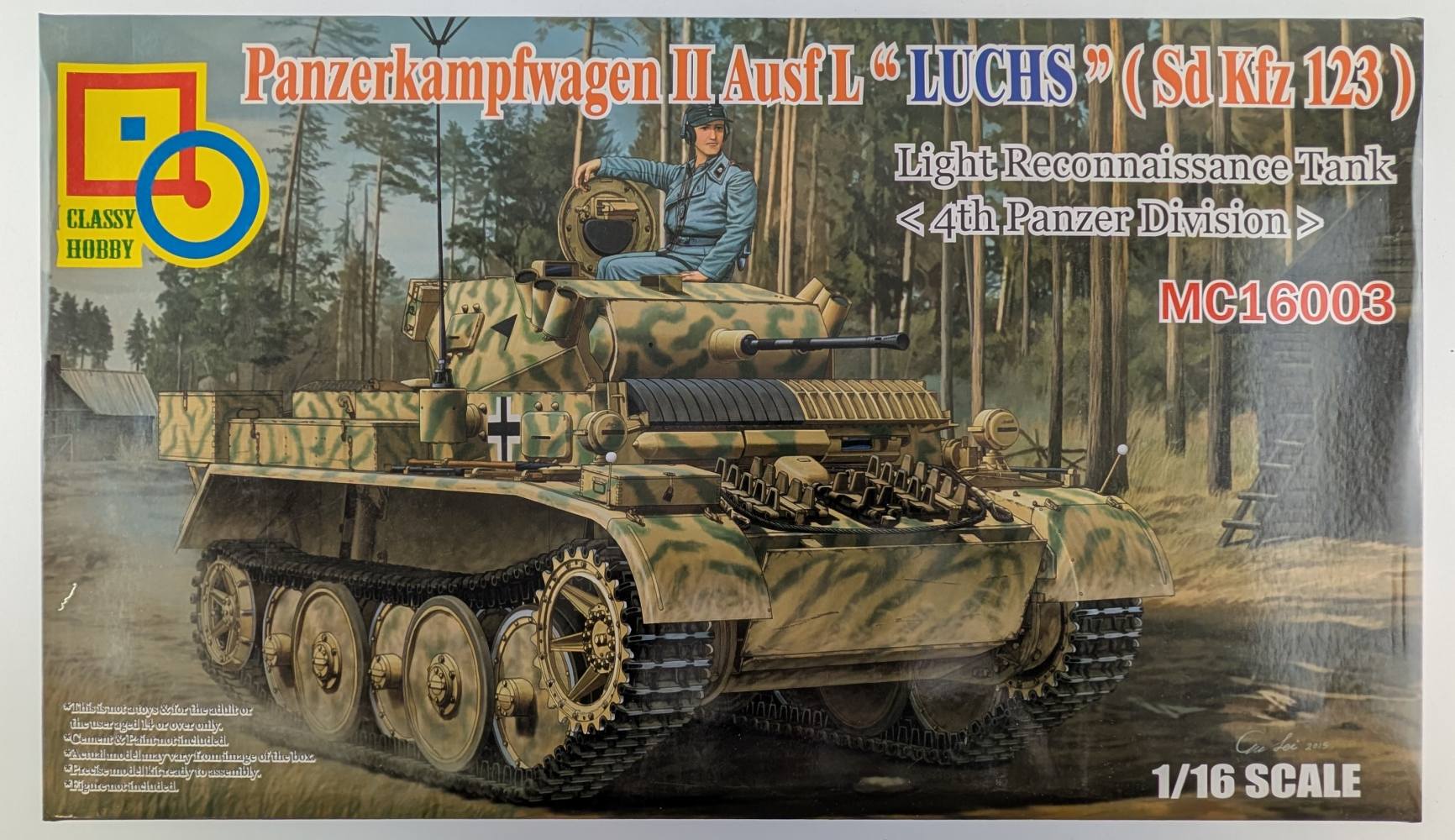CLASSY HOBBY 16003 PANZERKAMPFWAGEN II AUSF L LUCHS UK SALE ONLY Military Model Kits
