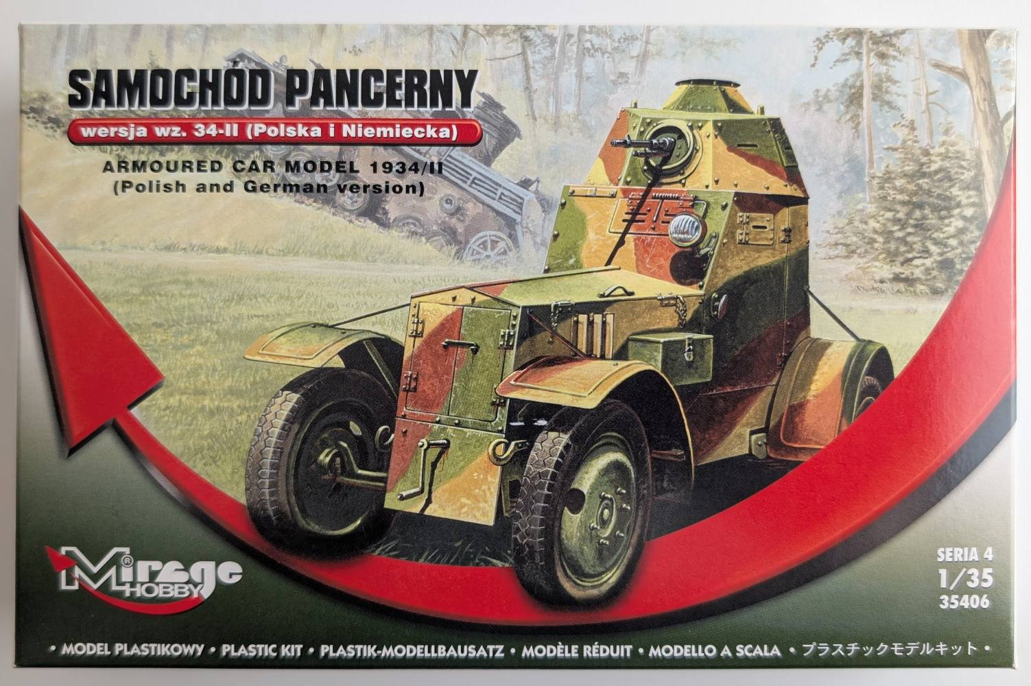MIRAGE 35406 ARMOURED CAR MODEL 1934/II Military Model Kits