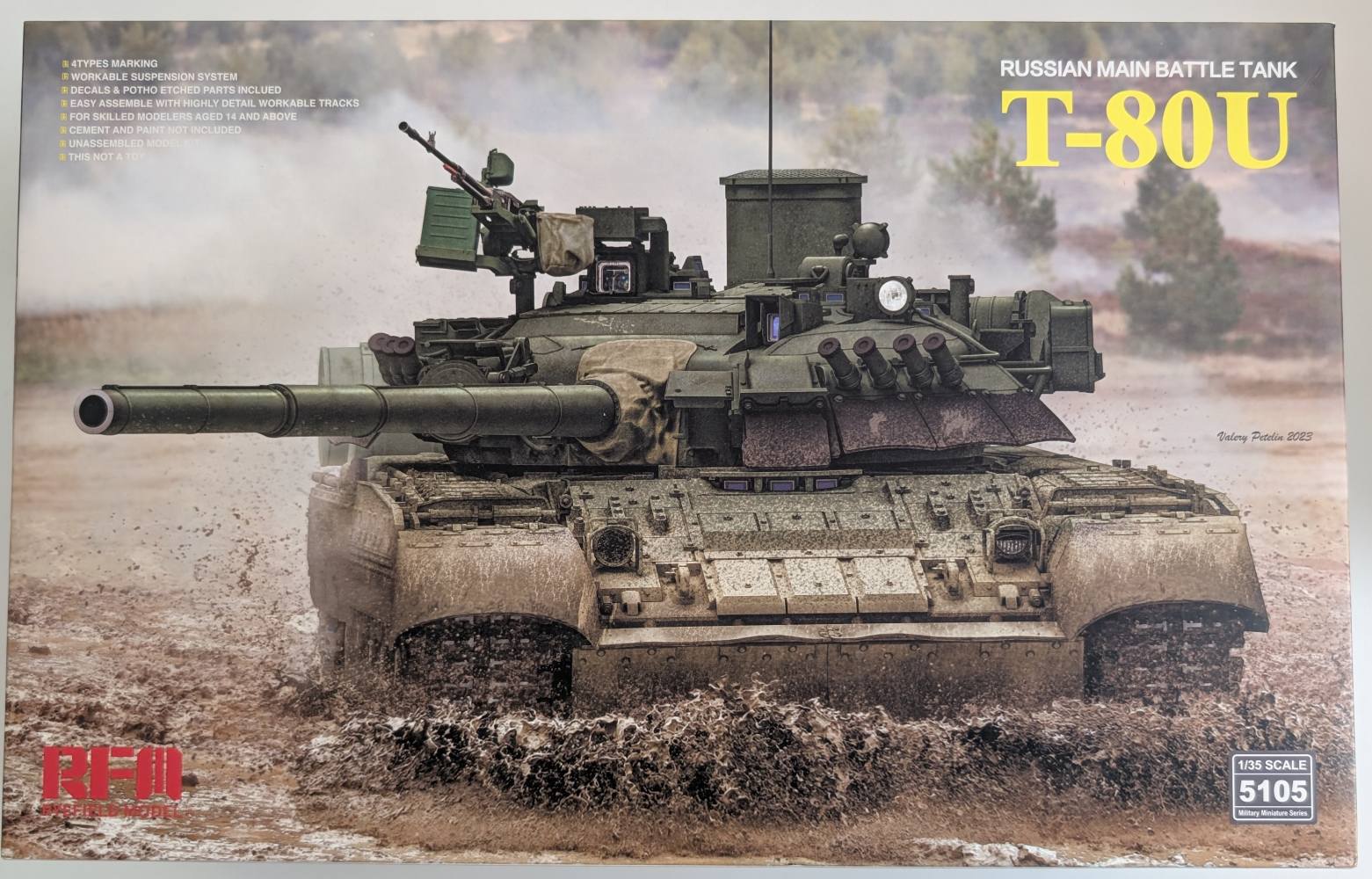 RYE FIELD MODEL 5105 T-80U Military Model Kits