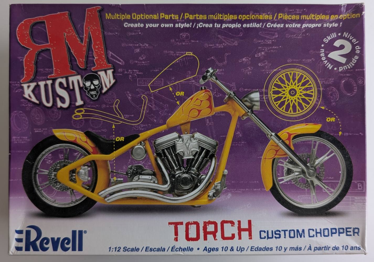 REVELL 7316 TORCH CUSTOM CHOPPER Cars, Motorbikes & Trucks Model kits