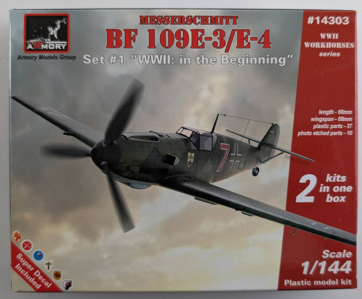 ARMORY 14303 MESSERSCHMITT BF 109E-3/E-4 Aircraft Model Kits