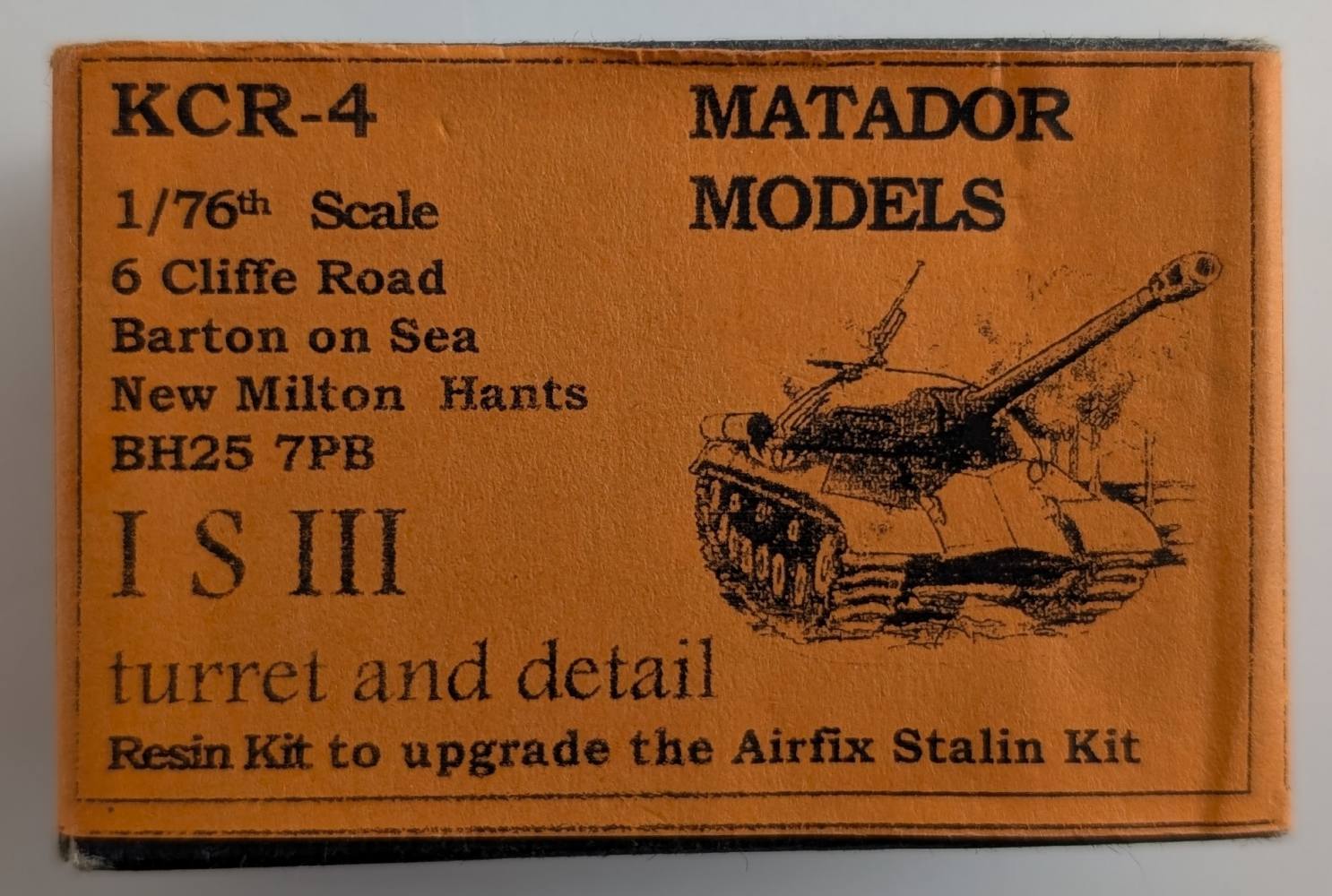 MATADOR MODELS KCR-4 IS III TURRET AND DETAIL Military Model Kits